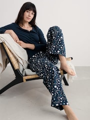 Seasalt Cornwall Blue Evening Path Cotton Pyjamas - Image 1 of 5