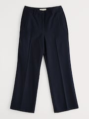 Seasalt Cornwall Blue Lowena Wool Blend Straight Leg Suit Trousers - Image 4 of 5