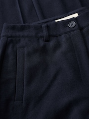 Seasalt Cornwall Blue Lowena Wool Blend Straight Leg Suit Trousers - Image 5 of 5