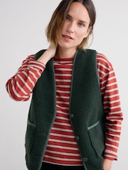 Seasalt Cornwall Well Wisher Borg Fleece Gilet - Bild 1 von 5