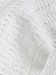 Blanco - Set de top y pantalones cortos de punto con cuello para bebé (0meses-2 años) - Imagen 13 de 13