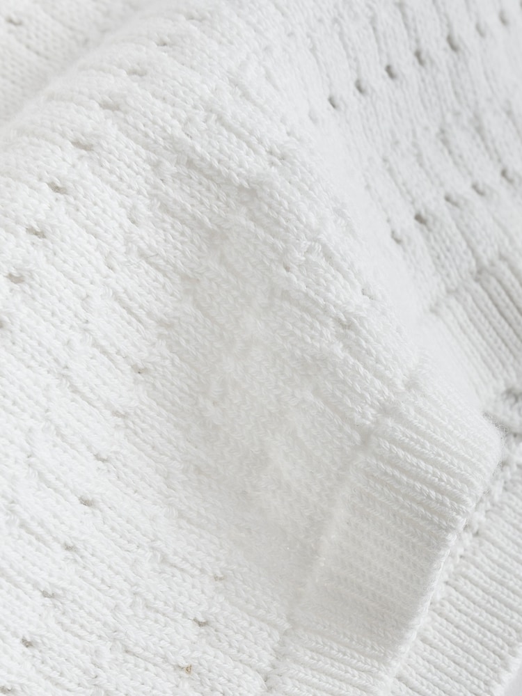 Blanco - Set de top y pantalones cortos de punto con cuello para bebé (0meses-2 años) - Imagen 13 de 13