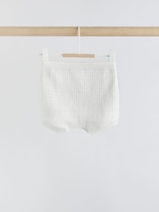 White Collared Knit Top and Shorts Baby Set (0mths-2yrs) - Image 5 of 10