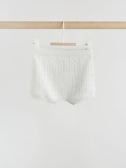 White Collared Knit Top and Shorts Baby Set (0mths-2yrs) - Image 6 of 10