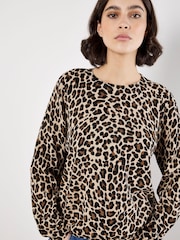 Apricot Natural Leo Fine Knit Frop Drop Jumper - Image 5 of 5