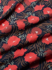 Seasalt Cornwall Blue Embrace 3/4 Sleeve Jersey Shirt - Image 4 of 5