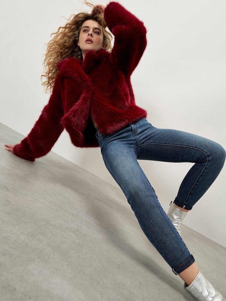 Apricot Blue Sienna Skinny Sparkle Jeans - Image 1 of 6 Apricot Blue Sienna Skinny Sparkle Jeans - Image 1 of 6