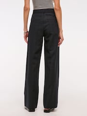 Abercrombie & Fitch Black Ultra High Rise Sloane Structured Trousers - Image 3 of 6