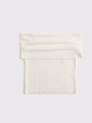Abercrombie & Fitch Cream Off The Shoulder Foldover Top - Image 5 of 6