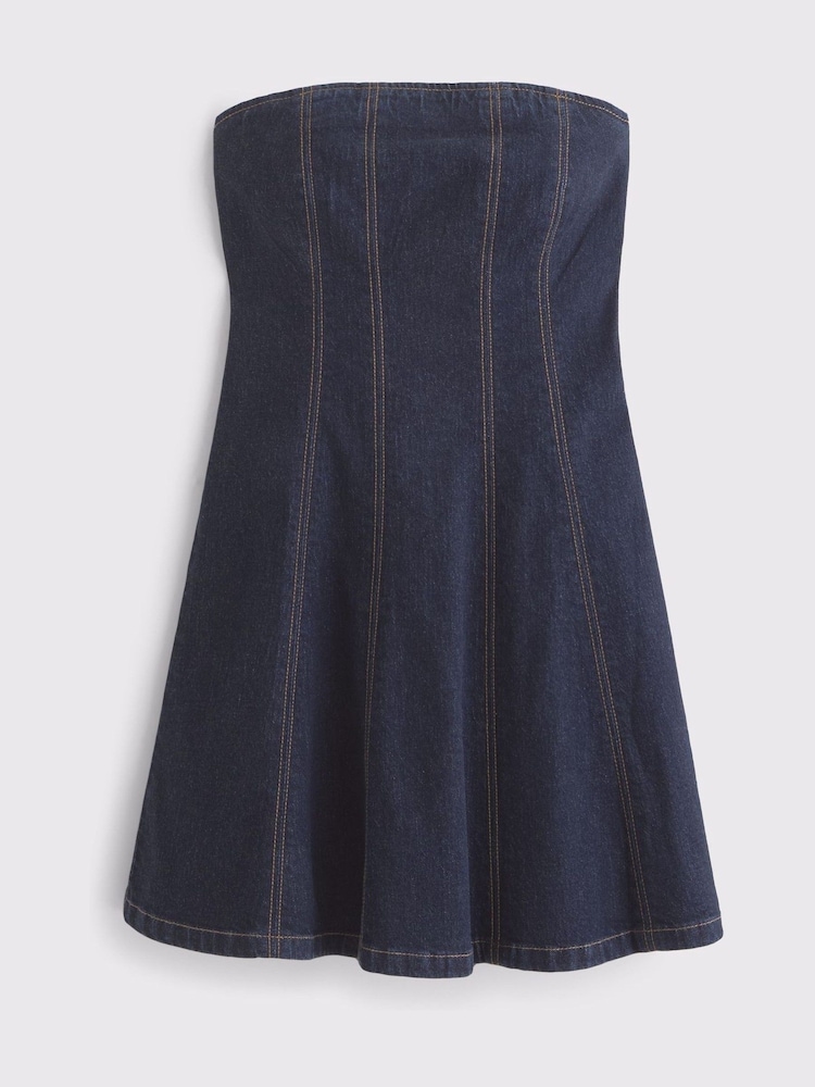 Abercrombie & Fitch Blue Mila Strapless Denim Mini Dress - Image 5 of 5