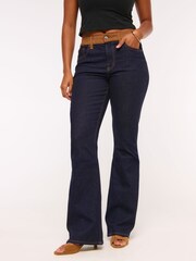 Abercrombie & Fitch Blue Suede Curve Love Mid Rise Bootcut Jean - Image 2 of 8