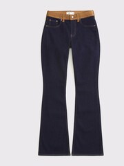 Abercrombie & Fitch Blue Suede Curve Love Mid Rise Bootcut Jean - Image 7 of 8