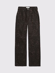 Abercrombie & Fitch Brown Leopard Print 90's Relaxed Jeans - Image 8 of 8
