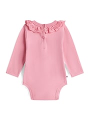 Tommy Hilfiger Pink Essential Broderie Anglaise Collar Bodysuit - Image 2 of 2