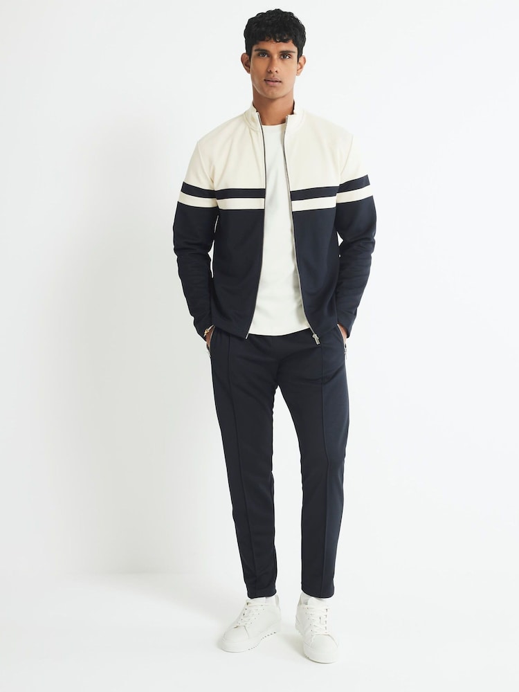 River Island Cream Slim Fit Blocked Shacket - Image 1 of 4