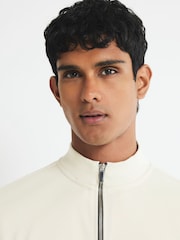 River Island Cream Slim Fit Blocked Shacket - Image 4 of 4