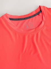 Coral Orange Active Gym Textured Training T-Shirt - Image 3 of 3