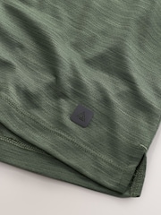 Khaki Green Short Sleeve Tee Active Gym Training Top - Image 9 of 9