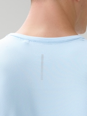Pale Blue Short Sleeve Tee Active Gym Training Top - Image 5 of 9