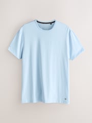 Pale Blue Short Sleeve Tee Active Gym Training Top - Image 7 of 9