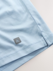 Pale Blue Short Sleeve Tee Active Gym Training Top - Image 9 of 9