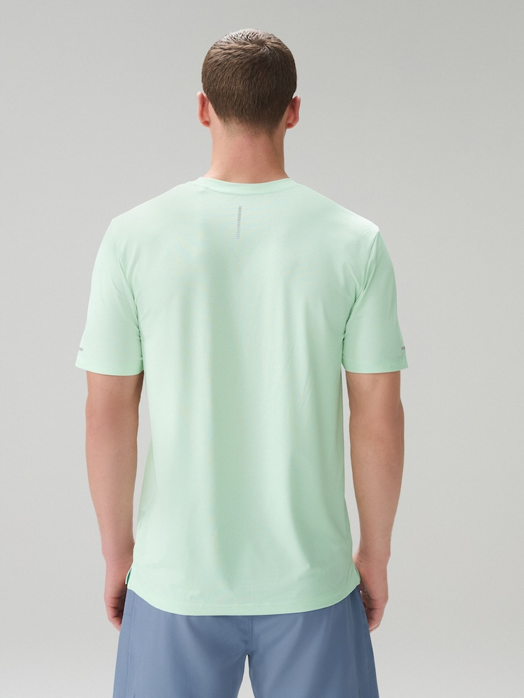 Aqua Blue Active Gym Textured Training T-Shirt - Image 2 of 8