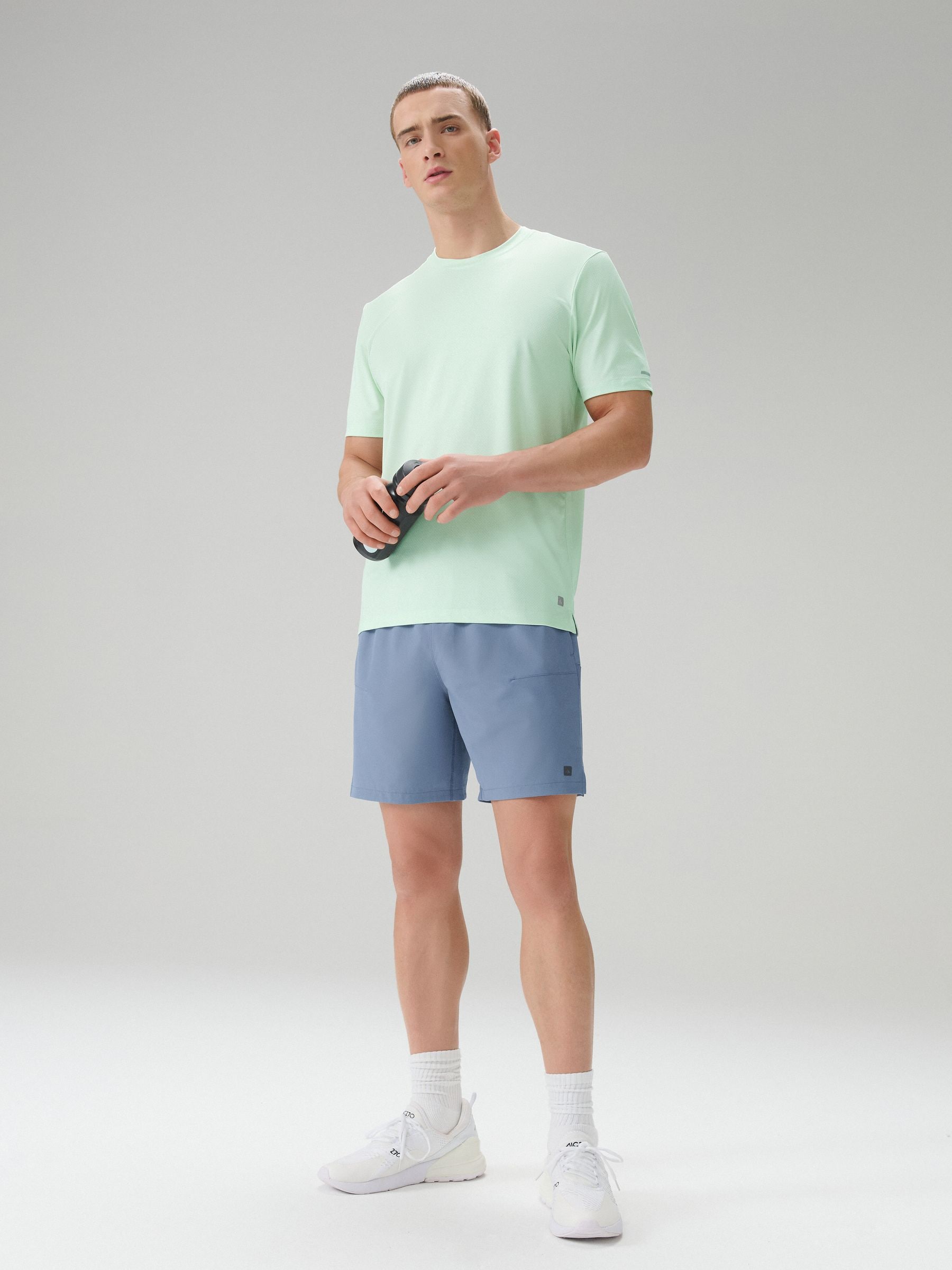 Buy Mint Green Short Sleeve Tee Active Gym Textured Training T