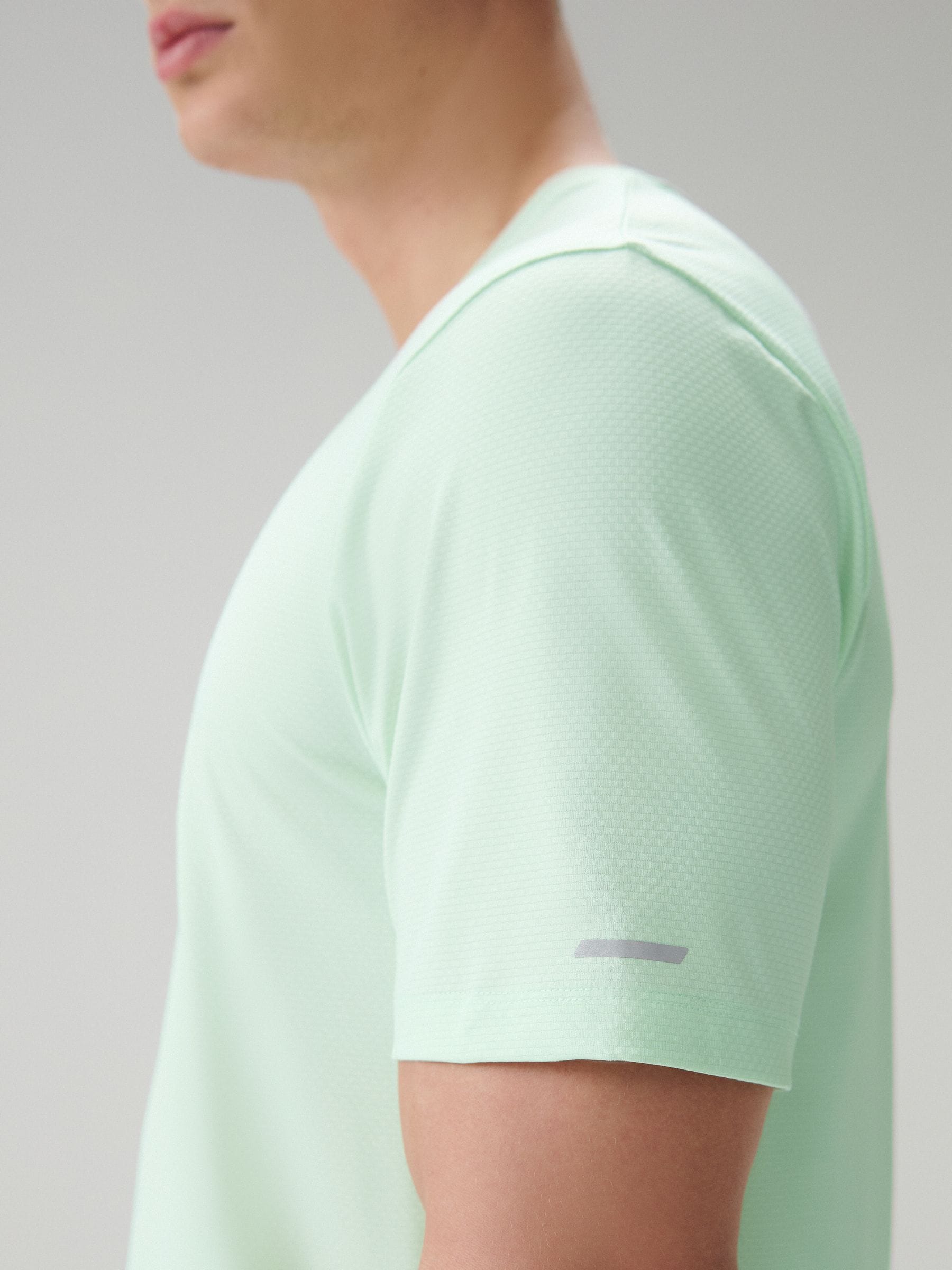 Buy Mint Green Short Sleeve Tee Active Gym Textured Training T