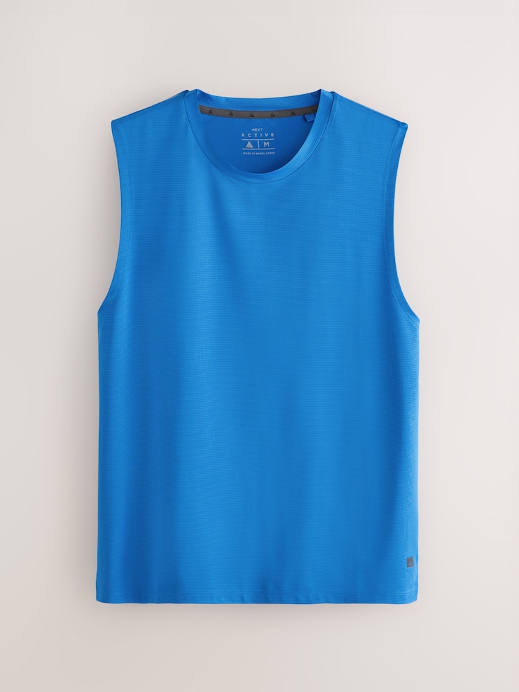 Azul de cobalto - Chaleco de entrenamiento texturizado Active Gym - Imagen 1 de 3