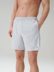 Ice Grey 7 Inch Active Gym Sports Shorts - Image 1 of 9