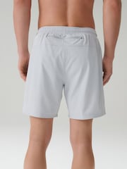 Ice Grey 7 Inch Active Gym Sports Shorts - Image 2 of 9