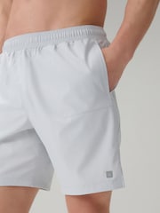 Ice Grey 7 Inch Active Gym Sports Shorts - Image 6 of 9