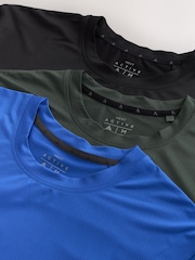 שחור - מארז של 3 חולצות טי ספורטיביות עם מרקם - תמונה 8 מתוך 9