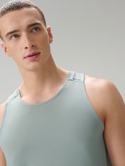 Sage Green Vest Active Gym Training Top - Image 4 of 9