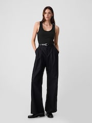 Gap Black Soft Ribbed Sleeveless Vest Top - Image 3 of 5