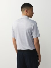Ice Grey Active Jacquard Golf Polo Shirt - Image 4 of 4