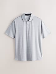 Ice Grey Active Jacquard Golf Polo Shirt - Image 5 of 7