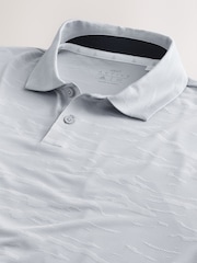 Ice Grey Active Jacquard Golf Polo Shirt - Image 6 of 7