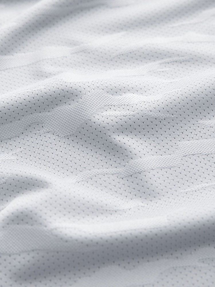 Ice Grey Active Jacquard Golf Polo Shirt - Image 7 of 7 Ice Grey Active Jacquard Golf Polo Shirt - Image 7 of 7
