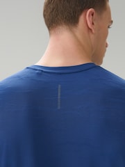 Cobalt Blue Active Jacquard T-Shirt - Image 5 of 9