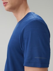 Cobalt Blue Active Jacquard T-Shirt - Image 6 of 9
