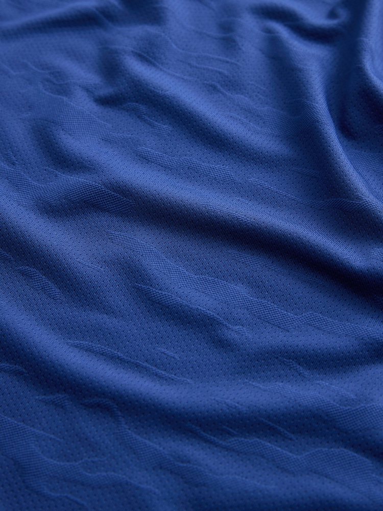 Cobalt Blue Active Jacquard T-Shirt - Image 9 of 9