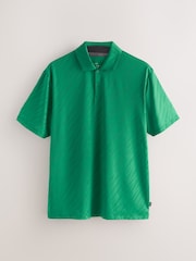 Green Active Jacquard Golf Polo Shirt - Image 6 of 8