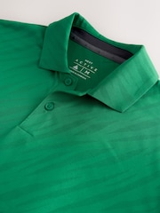 Green Active Jacquard Golf Polo Shirt - Image 7 of 8
