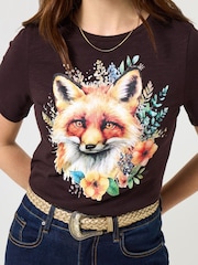 Joe Browns Black Fox Graphic T-Shirt - Image 2 of 5
