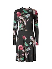 Joe Browns Black Butterfly Print Mini Dress - Image 5 of 5