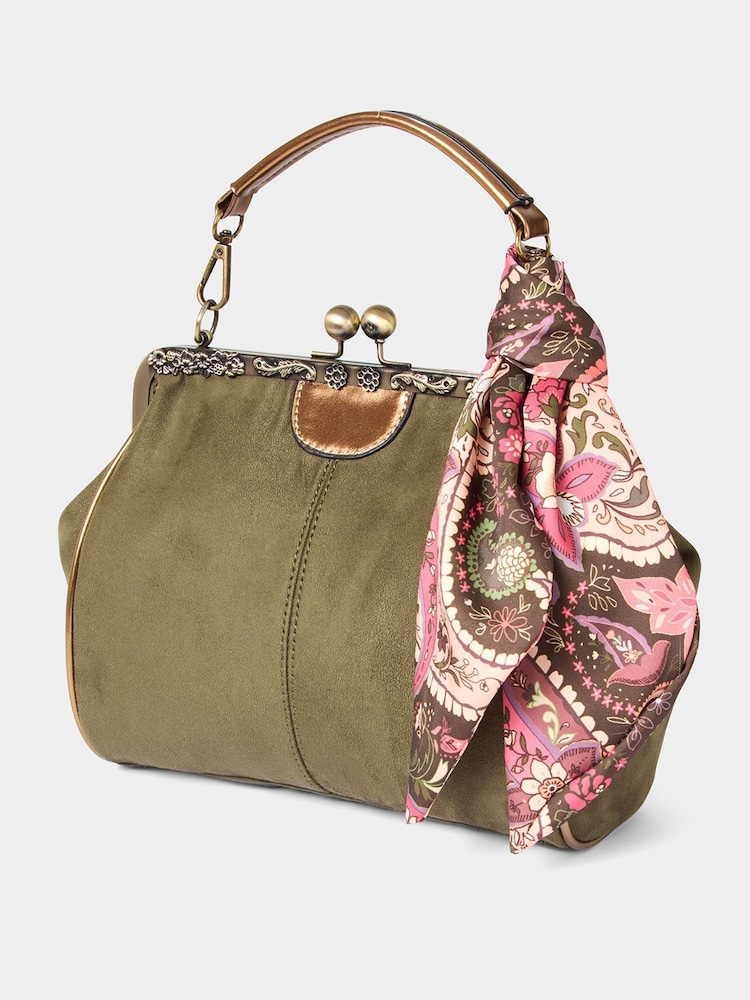 Joe Browns Green Detachable Strap And Scarf Bag - Image 2 of 6