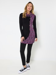 Joe Browns Black Button Detail Cowl Tunic Top - Image 3 of 5