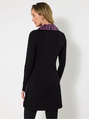 Joe Browns Black Button Detail Cowl Tunic Top - Image 4 of 5