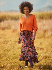 Joe Browns Purple Button Front Maxi Skirt - Image 2 of 7